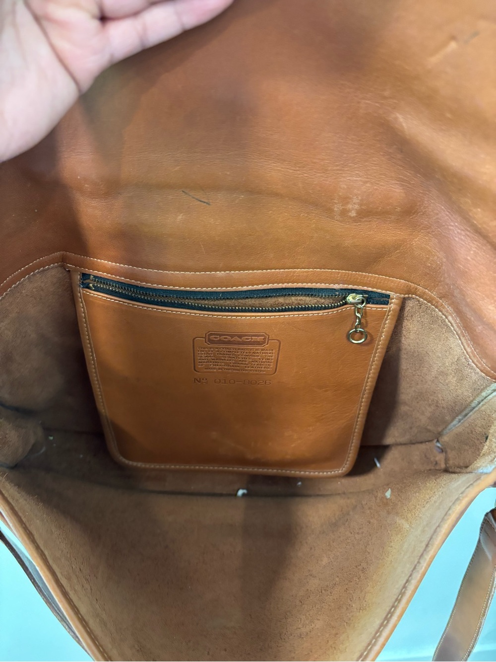 Vintage Coach Lexington British Tan Briefcase Messenger Bag Brass Hardware - Picture 8 of 9
